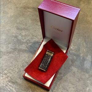 Rare Cartier Black and Gold lighter with box